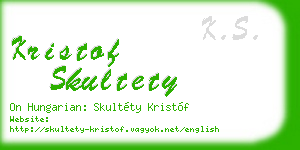 kristof skultety business card
